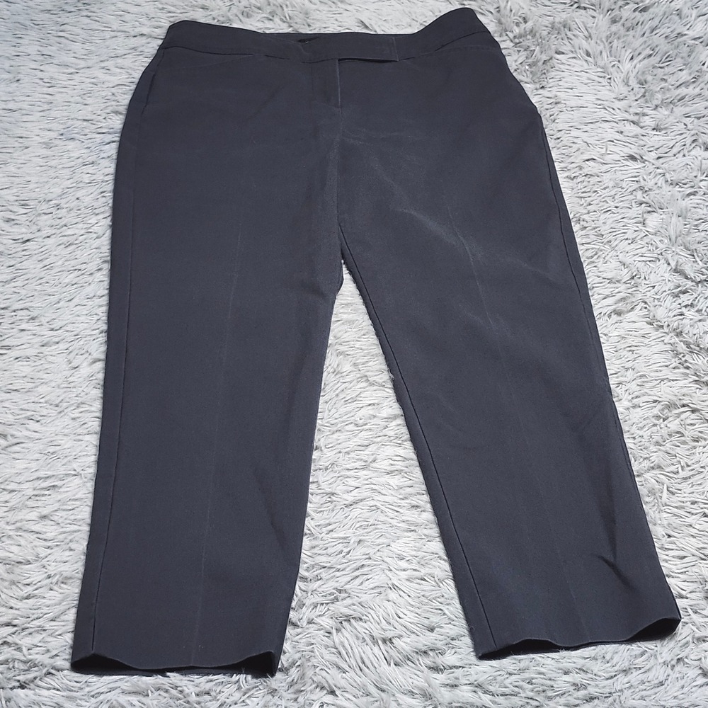 Talbots Dress Pants Womens 8P Navy Curvy Fit Cotton Blend Professional Chino